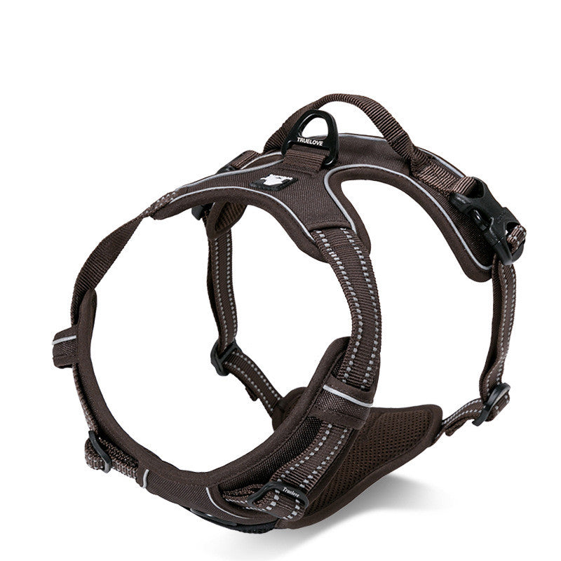HKM-5711677 Reflective Adjustable Safety Dog Harness for Medium to Large Dogs - Durable Nylon with Ergonomic Design