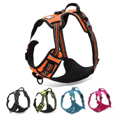 HKM-5711677 Reflective Adjustable Safety Dog Harness for Medium to Large Dogs - Durable Nylon with Ergonomic Design