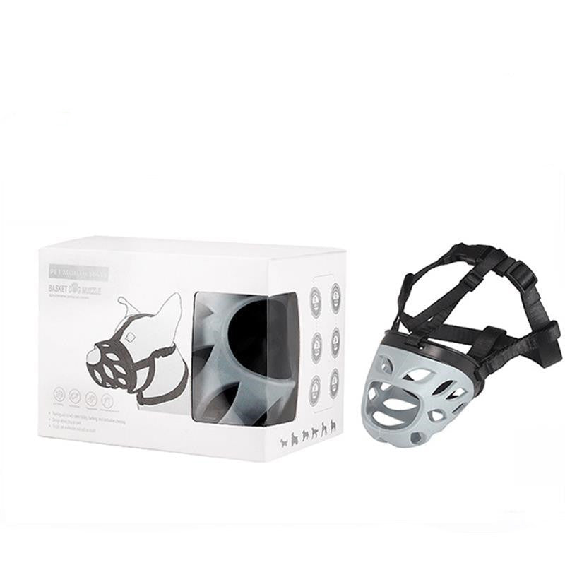HKM-5712061 Stylish Dog Muzzle for Anti-Biting, Barking, and Anti-Eating - Red and Grey Options