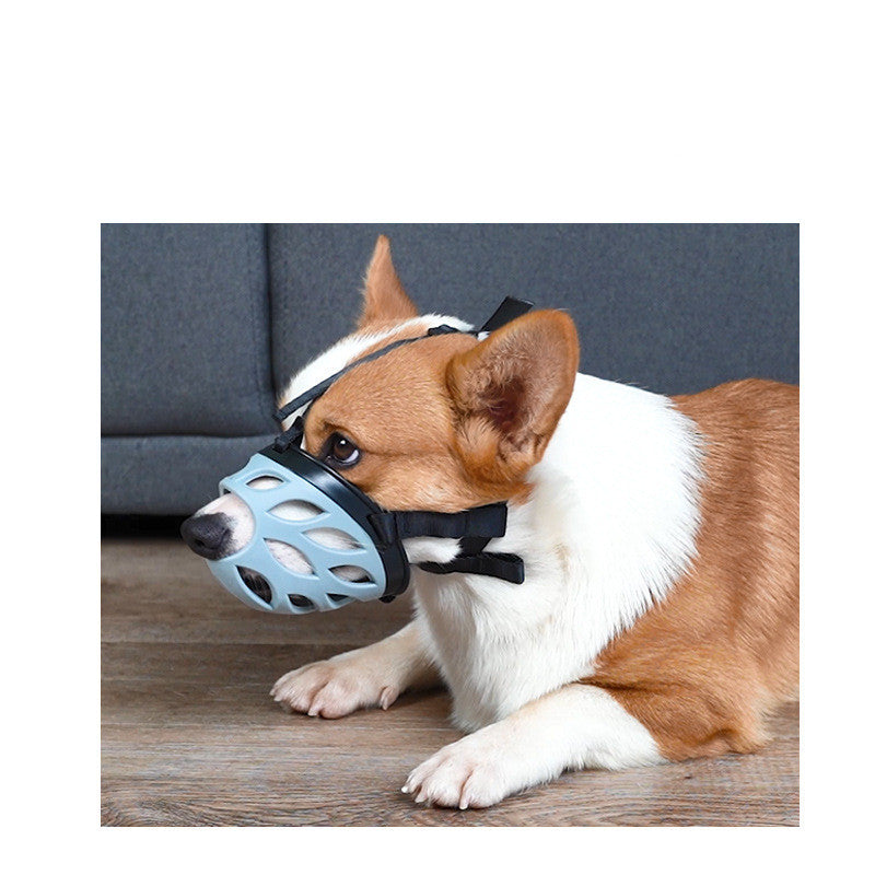 HKM-5712061 Stylish Dog Muzzle for Anti-Biting, Barking, and Anti-Eating - Red and Grey Options
