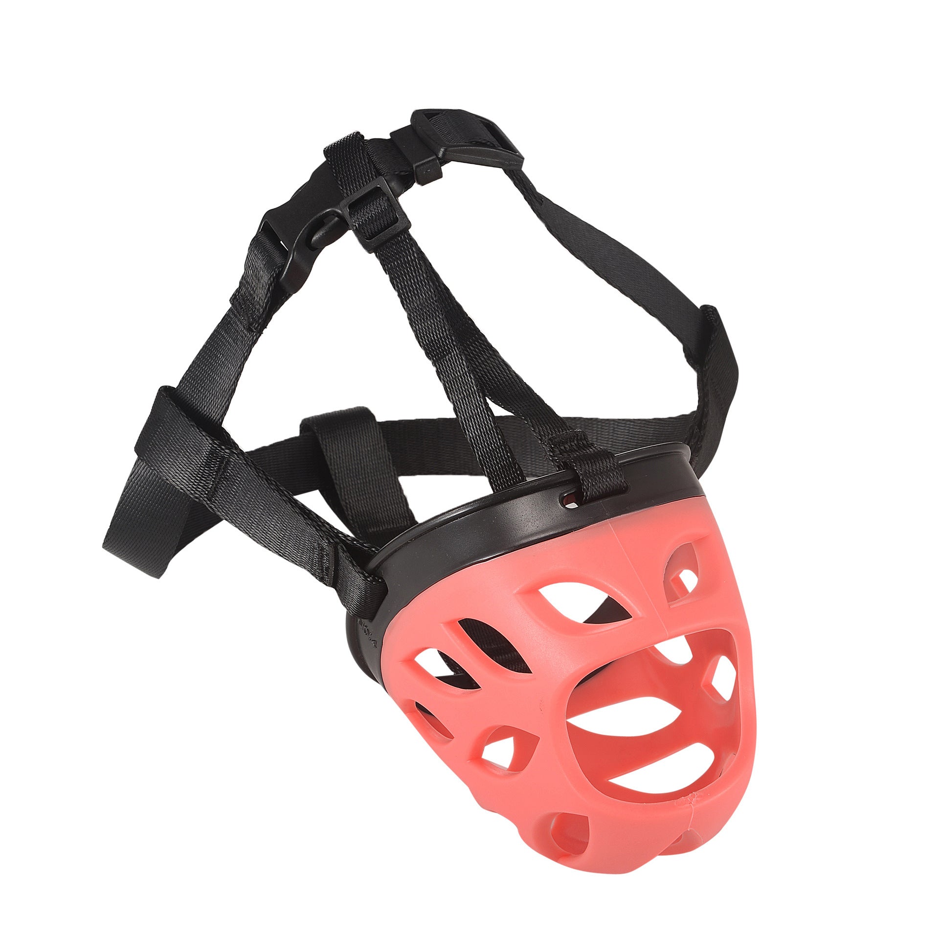 HKM-5712061 Stylish Dog Muzzle for Anti-Biting, Barking, and Anti-Eating - Red and Grey Options