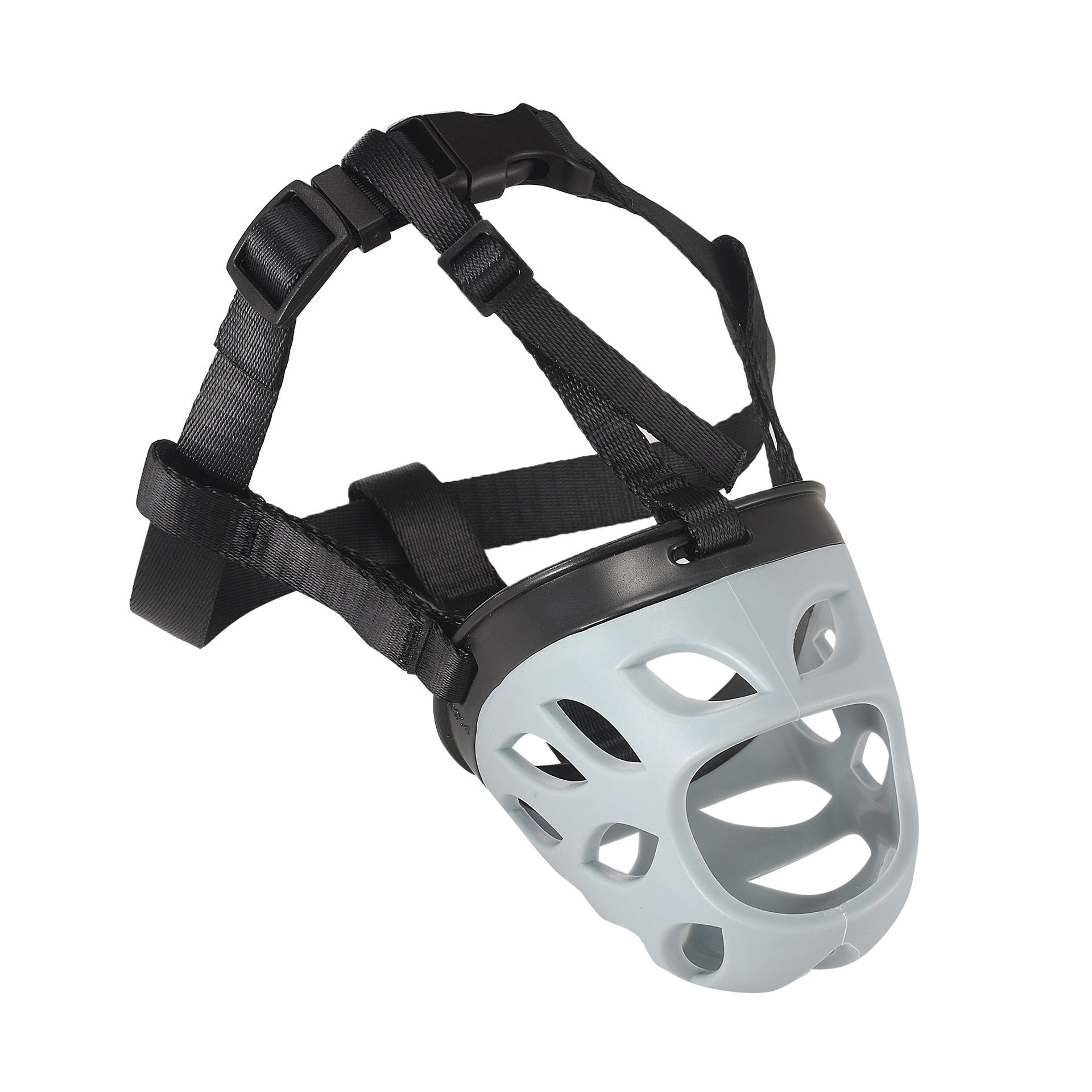 HKM-5712061 Stylish Dog Muzzle for Anti-Biting, Barking, and Anti-Eating - Red and Grey Options