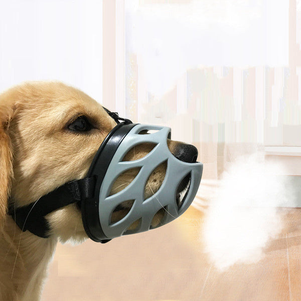 HKM-5712061 Stylish Dog Muzzle for Anti-Biting, Barking, and Anti-Eating - Red and Grey Options