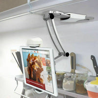 HKM-571219 Aluminum Alloy Adjustable Tablet Stand with Silicone Base for Desktop Use