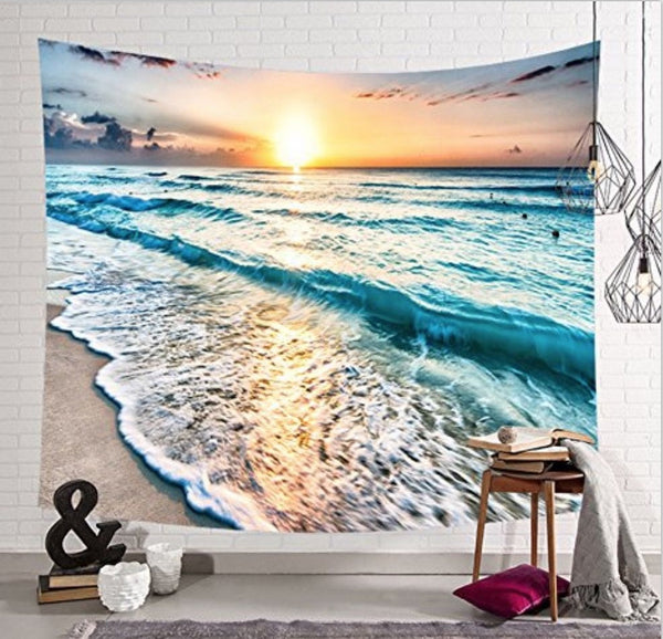 HKM-571219 Wall-Mounted Tapestry for Home Decoration - Versatile Nylon and Polyester Blanket, Tablecloth, Yoga Mat, Beach Towel