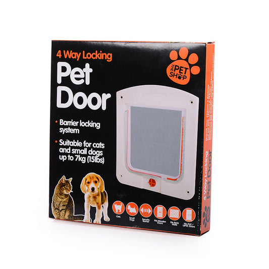 HKM-5712573 Controllable Two-Way Pet Door for Easy Entry and Exit - Solid Color Options Available