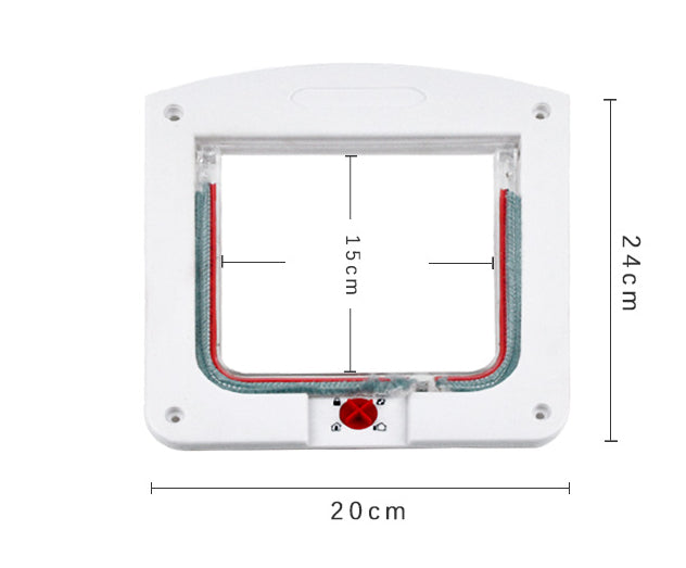 HKM-5712573 Controllable Two-Way Pet Door for Easy Entry and Exit - Solid Color Options Available