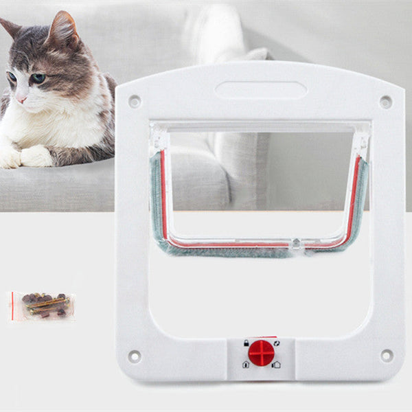HKM-5712573 Controllable Two-Way Pet Door for Easy Entry and Exit - Solid Color Options Available