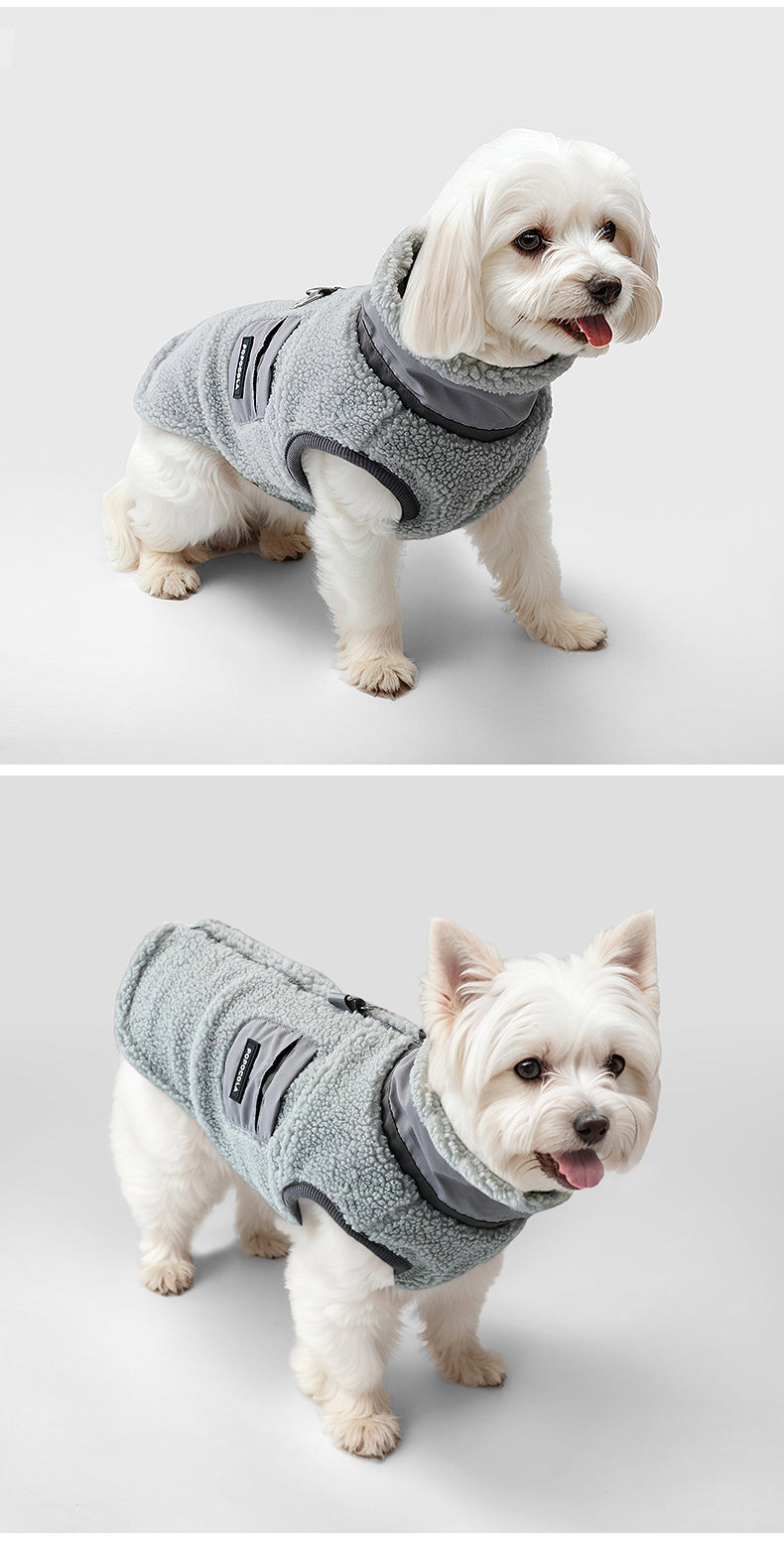 HKM-5712957 Warm Lambswool Vest for Puppies - Autumn and Winter Cozy Clothing in Sizes S to 2XL