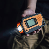 HKM-571347 Multi-Function Solar Hand-Crank Emergency Radio with LED Light for Outdoor Activities