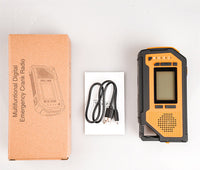 HKM-571347 Multi-Function Solar Hand-Crank Emergency Radio with LED Light for Outdoor Activities