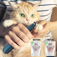 HKM-5713981 LED Paw Trimmer for Cats and Dogs - Pet Foot Hair Clipper with USB Charging and Accessories