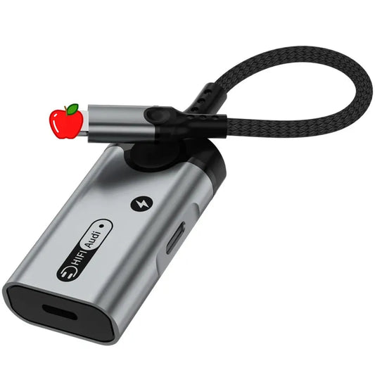 HKM-571411 8-Pin Dual Headphone and Charging Adapter - 2-in-1 AUX Splitter Converter