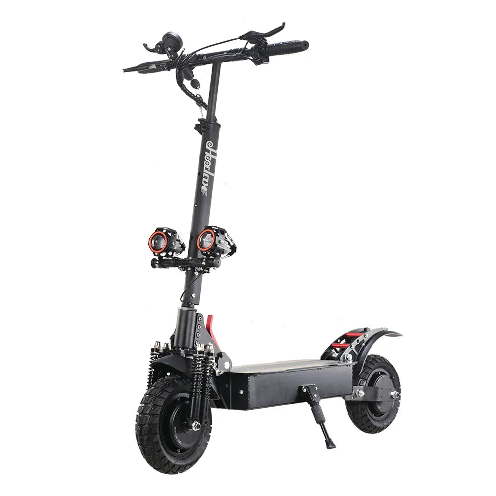 HKM-571539 High-Power Electric Scooter with 2400W Motor, 52V Battery, 50 Km/h Max Speed, 10-Inch Tires, Foldable Design, 150kg Load Capacity