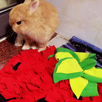 HKM-5715645 Interactive Sniffing Mat for Dogs, Cats, Rabbits - Slow Feeder with Fun Hiding Spots