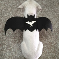 HKM-5716541 Halloween Bat Wings Costume for Dogs and Cats - Adjustable Chest Strap in Black