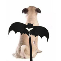 HKM-5716541 Halloween Bat Wings Costume for Dogs and Cats - Adjustable Chest Strap in Black