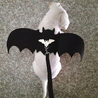 HKM-5716541 Halloween Bat Wings Costume for Dogs and Cats - Adjustable Chest Strap in Black