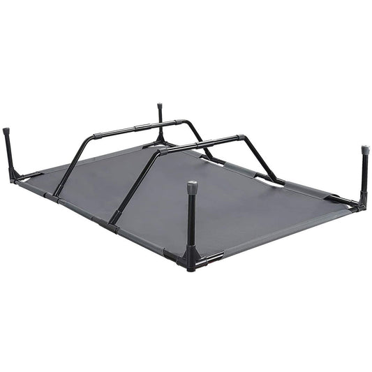 HKM-5716797 Elevated Large Outdoor Pet Camping Bed for All Seasons - Easy to Clean, Dark Gray