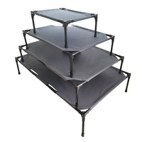 HKM-5716797 Elevated Large Outdoor Pet Camping Bed for All Seasons - Easy to Clean, Dark Gray