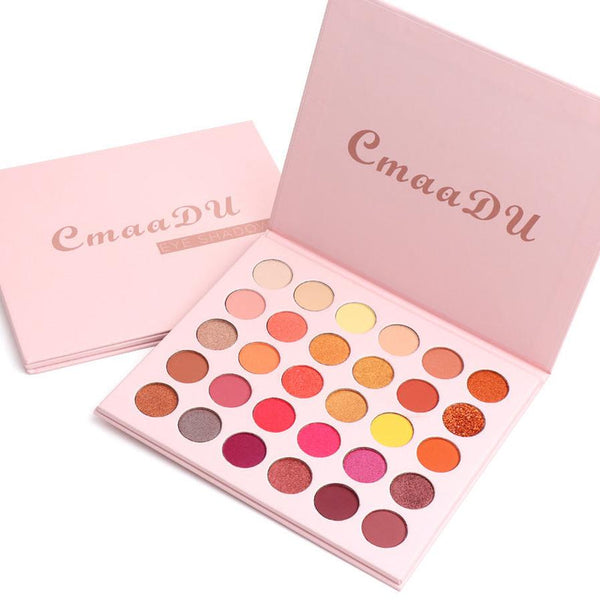 HKM-571731 Matte Metal Waterproof Eyeshadow Palette with 30 Colors for Full Coverage Enhancement