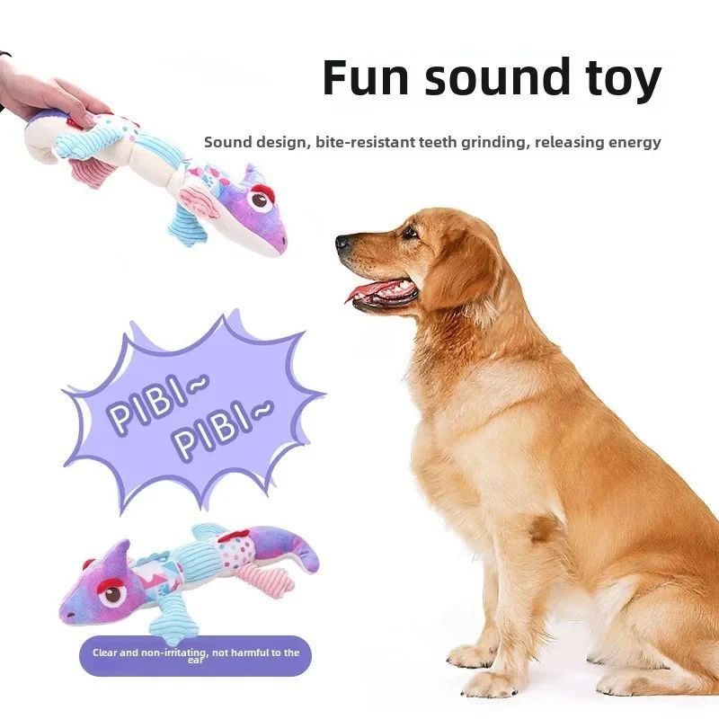 HKM-5717821 Plush Tooth-Grinding Dog Toy Bear for Boredom Relief and Entertainment