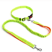 HKM-5717949 Elastic Traction Rope Dog Leash with Waistband and Reflective Strip for Hands-Free Walking and Jogging