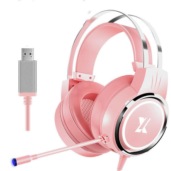 HKM-571859 Upgraded 7.1 Surround Sound Wired Gaming Headset with Protein Earmuffs for PC