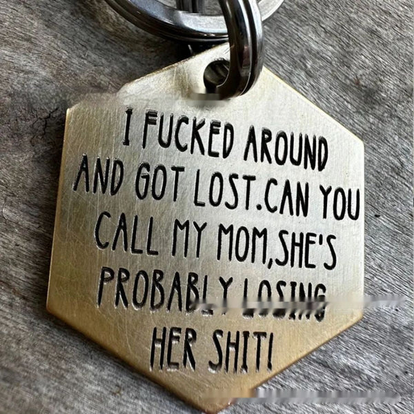 HKM-5719613 Stainless Steel Funny Dog Tags - Humorous Markings for Pet Identification