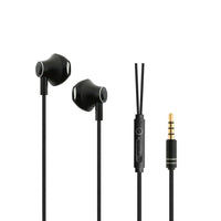 HKM-571987 Universal In-Ear Headphones with Metal Design and 3.5mm Straight Plug for Sports Use