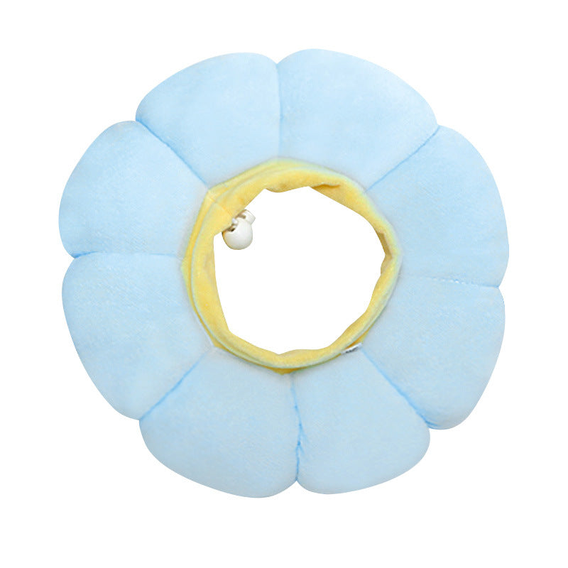 HKM-5720125 Sunflower Cat Licking Collar - Crystal Velvet, Waterproof Options Available