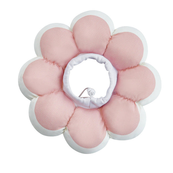 HKM-5720125 Sunflower Cat Licking Collar - Crystal Velvet, Waterproof Options Available