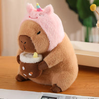 HKM-572115 Capybara Plush Toys in Various Designs: Dinosaur, Unicorn, Avocado, and Rabbit Styles
