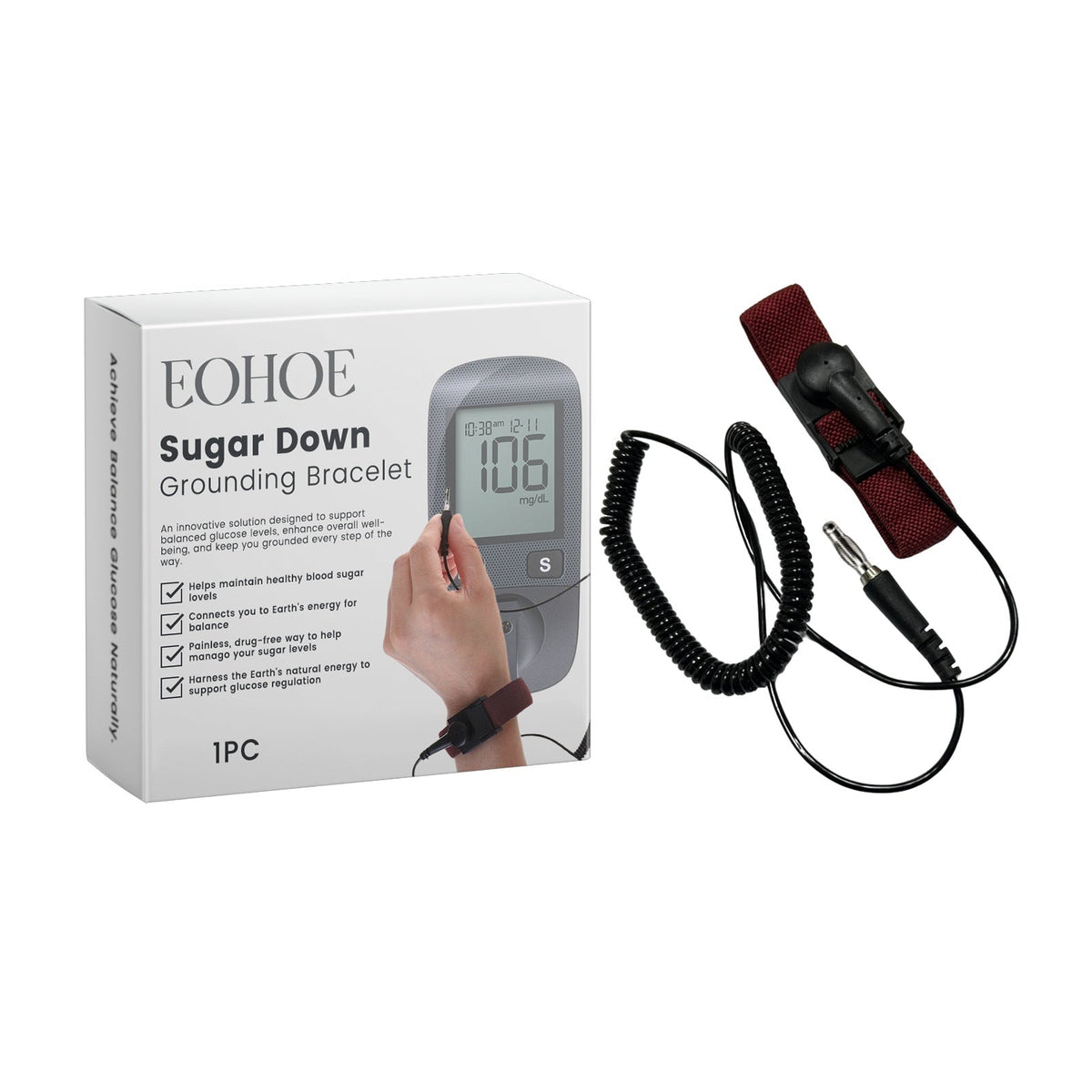 HKM-572179 Grounding Bracelet with Copper Ion Complex Conductive Yarn - 8.9cm Size