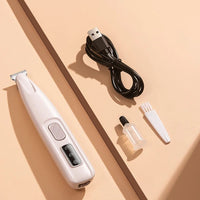 HKM-5721917 LED Light Waterproof Electric Pet Paw Trimmer with Safety Features and Rechargeable Battery