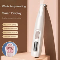 HKM-5721917 LED Light Waterproof Electric Pet Paw Trimmer with Safety Features and Rechargeable Battery