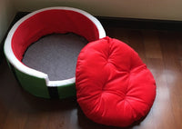HKM-5722173 Cozy Watermelon Pet Bed for Small Dogs and Cats - Soft Shu Cotton Design for Autumn and Winter Comfort