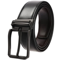 HKM-572371 Genuine Leather Casual Pin Buckle Belt for Men - Model LY35-3872-1