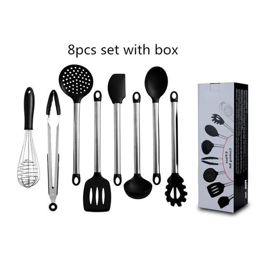 HKM-572371 Stainless Steel 6-Piece Kitchen Utensil Set for Cooking and Food Preparation
