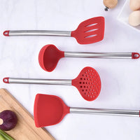 HKM-572371 Stainless Steel 6-Piece Kitchen Utensil Set for Cooking and Food Preparation