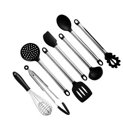 HKM-572371 Stainless Steel 6-Piece Kitchen Utensil Set for Cooking and Food Preparation