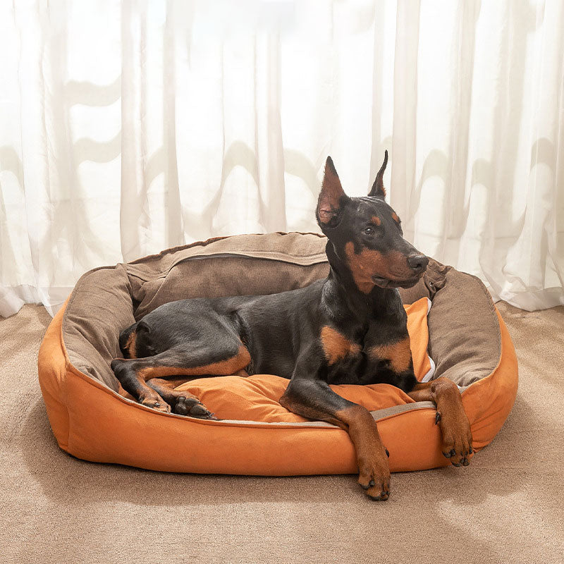 HKM-5723965 Versatile Removable Washable Pet Mat for Small to Extra Large Dogs - Suede and Linen Design