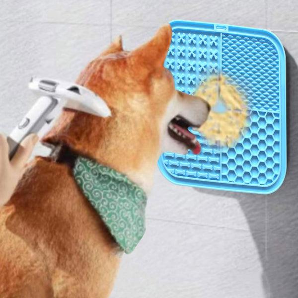 HKM-5724093 Silicone Pet Licking Plate - Octagonal Slow Feed Bowl in Assorted Colors