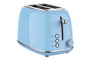 HKM-572563 Extra Wide Slot 2-Slice Toaster with Reheat, Defrost, Cancel Functions and 6 Browning Settings, Retro Design