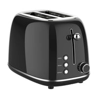 HKM-572563 Extra Wide Slot 2-Slice Toaster with Reheat, Defrost, Cancel Functions and 6 Browning Settings, Retro Design