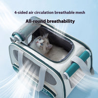 HKM-5726141 Spacious and Breathable Pet Backpack – Soft Oxford Cloth with Mesh Design for Cats and Small Dogs