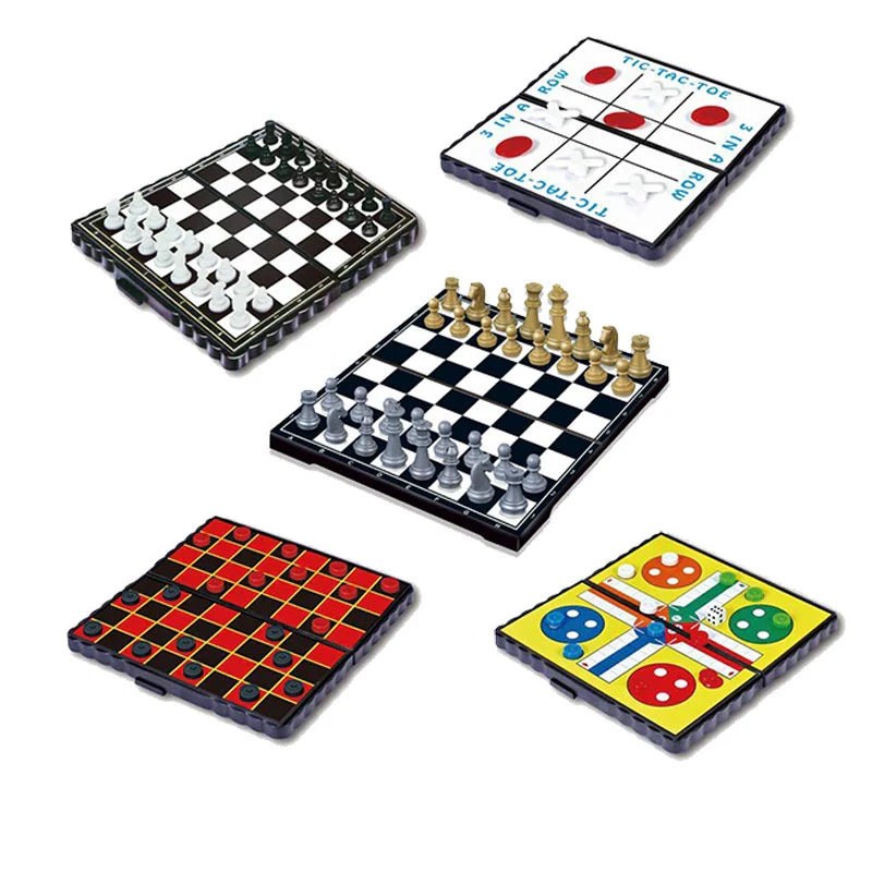HKM-572627 Travel Magnetic Chess Board Set for Kids - Compact and Portable Chess Game