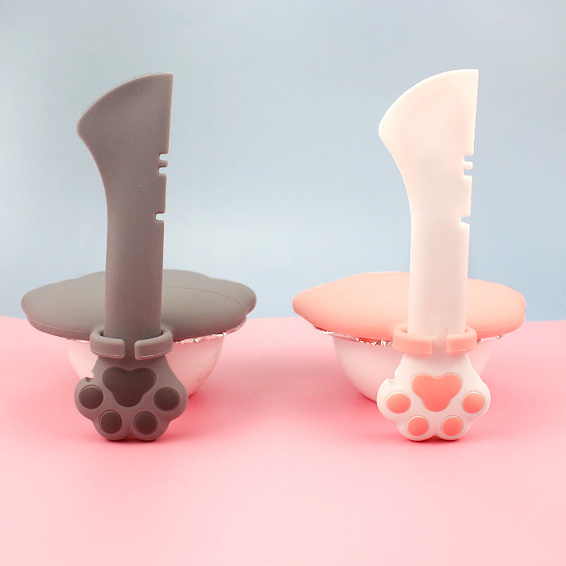 HKM-5727165 Multifunctional Pet Food Spoon and Can Opener for Cats and Dogs, Silicone Scoop and Lid Set