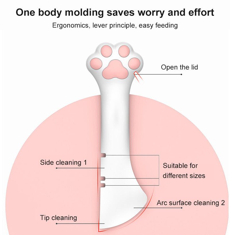 HKM-5727165 Multifunctional Pet Food Spoon and Can Opener for Cats and Dogs, Silicone Scoop and Lid Set