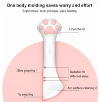 HKM-5727165 Multifunctional Pet Food Spoon and Can Opener for Cats and Dogs, Silicone Scoop and Lid Set
